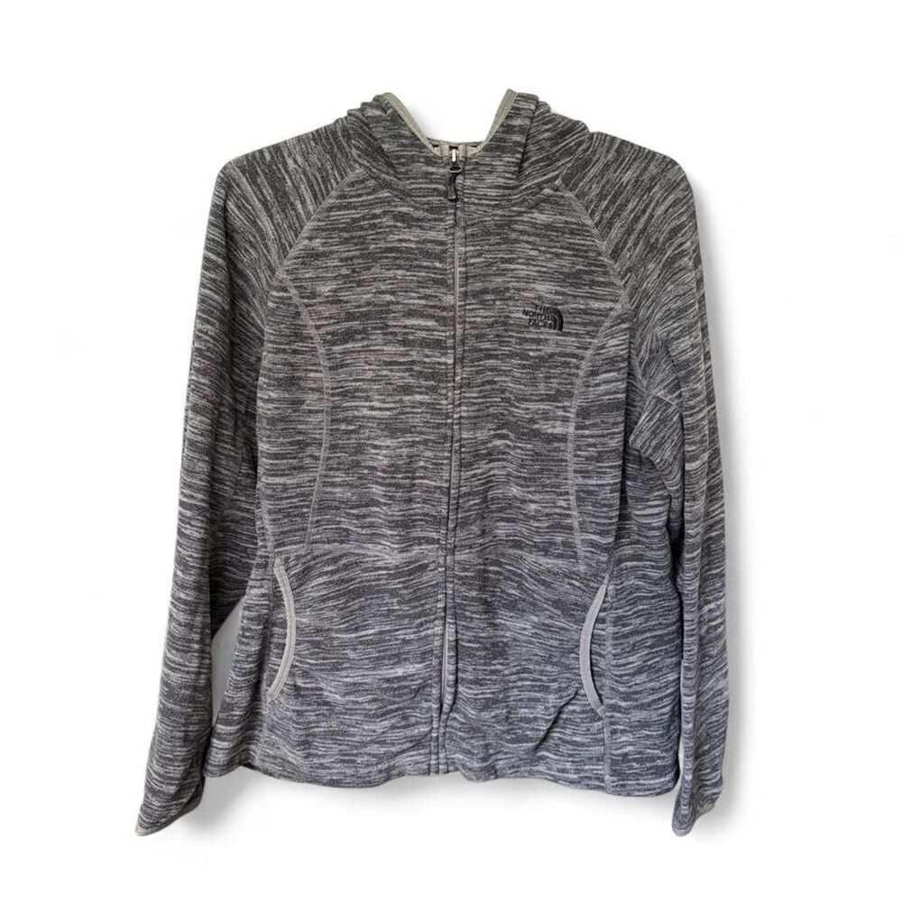 The North Face Women’s Large Polartec Thermal Pro Hooded Full Zip Fleece Gray